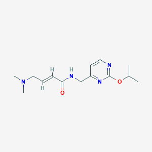 (E)-4-(Dimethylamino)-N-[(2-propan-2-yloxypyrimidin-4-yl)methyl]but-2-enamide