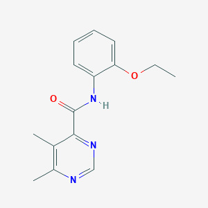 molecular formula C15H17N3O2 B2615271 N-(2-Ethoxyphenyl)-5,6-dimethylpyrimidine-4-carboxamide CAS No. 2380096-99-9
