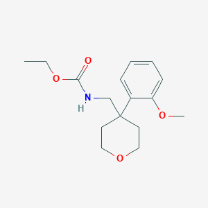 molecular formula C16H23NO4 B2615297 ethyl N-{[4-(2-methoxyphenyl)oxan-4-yl]methyl}carbamate CAS No. 1251682-90-2