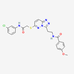 N-(2-(6-((2-((3-chlorophenyl)amino)-2-oxoethyl)thio)-[1,2,4]triazolo[4,3-b]pyridazin-3-yl)ethyl)-4-methoxybenzamide