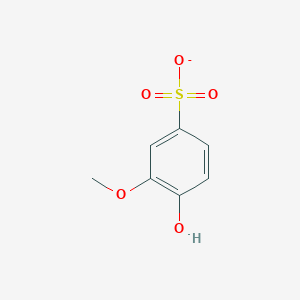 molecular formula C7H7O5S- B261531 4-hydroxy-3-methoxybenzenesulfonate 