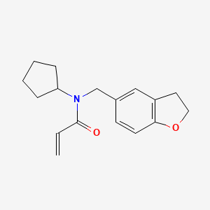N-Cyclopentyl-N-(2,3-dihydro-1-benzofuran-5-ylmethyl)prop-2-enamide