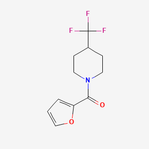 molecular formula C11H12F3NO2 B2615366 1-(furan-2-carbonyl)-4-(trifluoromethyl)piperidine CAS No. 1468492-64-9