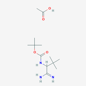 Acetic acid tert-butyl n-(1-carbamimidoyl-2,2-dimethylpropyl)carbamate