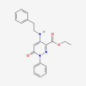 Ethyl 6-oxo-4-(phenethylamino)-1-phenyl-1,6-dihydropyridazine-3-carboxylate
