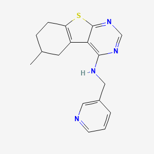 6-methyl-N-(pyridin-3-ylmethyl)-5,6,7,8-tetrahydro[1]benzothieno[2,3-d]pyrimidin-4-amine