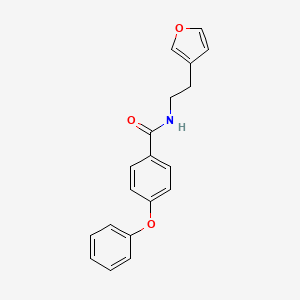 molecular formula C19H17NO3 B2615399 N-[2-(Furan-3-YL)ethyl]-4-phenoxybenzamide CAS No. 1428352-79-7