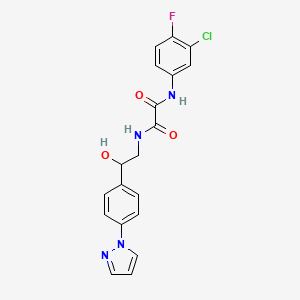 N-(3-chloro-4-fluorophenyl)-N'-{2-hydroxy-2-[4-(1H-pyrazol-1-yl)phenyl]ethyl}ethanediamide