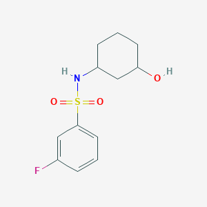 3-fluoro-N-(3-hydroxycyclohexyl)benzenesulfonamide