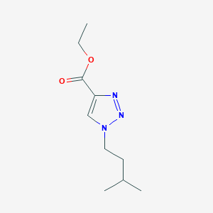 molecular formula C10H17N3O2 B2615442 ethyl 1-(3-methylbutyl)-1H-1,2,3-triazole-4-carboxylate CAS No. 2380057-74-7