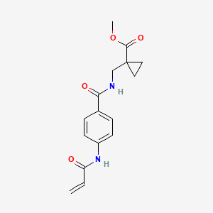 Methyl 1-[[[4-(prop-2-enoylamino)benzoyl]amino]methyl]cyclopropane-1-carboxylate