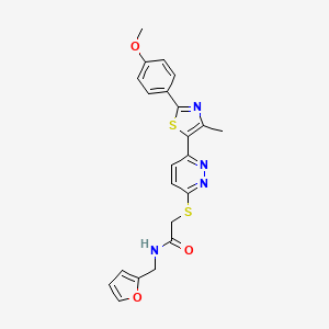 N-(furan-2-ylmethyl)-2-((6-(2-(4-methoxyphenyl)-4-methylthiazol-5-yl)pyridazin-3-yl)thio)acetamide