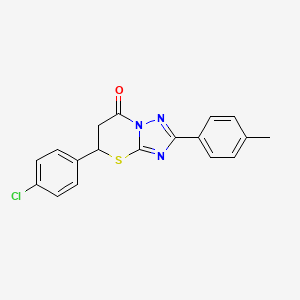 molecular formula C18H14ClN3OS B2615473 5-(4-chlorophenyl)-2-(p-tolyl)-5H-[1,2,4]triazolo[5,1-b][1,3]thiazin-7(6H)-one CAS No. 443330-01-6