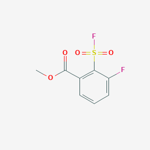molecular formula C8H6F2O4S B2615539 Methyl 3-fluoro-2-fluorosulfonylbenzoate CAS No. 2361825-52-5