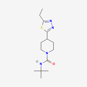 molecular formula C14H24N4OS B2615894 N-tert-butyl-4-(5-ethyl-1,3,4-thiadiazol-2-yl)piperidine-1-carboxamide CAS No. 1105209-53-7