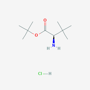 molecular formula C10H22ClNO2 B2615896 tert-butyl (2R)-2-amino-3,3-dimethylbutanoate hydrochloride CAS No. 256478-92-9
