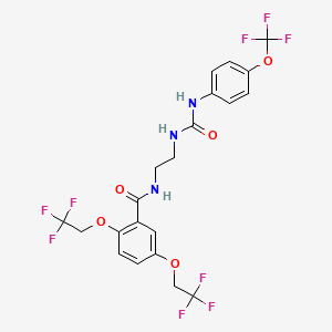 2,5-bis(2,2,2-trifluoroethoxy)-N-[2-({[4-(trifluoromethoxy)anilino]carbonyl}amino)ethyl]benzenecarboxamide