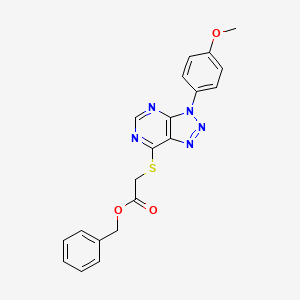 molecular formula C20H17N5O3S B2615934 benzyl 2-{[3-(4-methoxyphenyl)-3H-[1,2,3]triazolo[4,5-d]pyrimidin-7-yl]sulfanyl}acetate CAS No. 863500-95-2