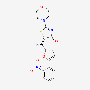 (E)-2-morpholino-5-((5-(2-nitrophenyl)furan-2-yl)methylene)thiazol-4(5H)-one