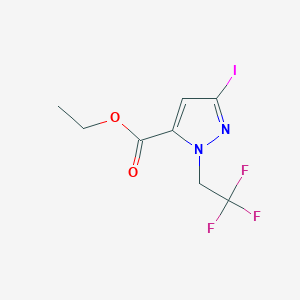 Ethyl 5-iodo-2-(2,2,2-trifluoroethyl)pyrazole-3-carboxylate