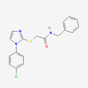 N-benzyl-2-[1-(4-chlorophenyl)imidazol-2-yl]sulfanylacetamide