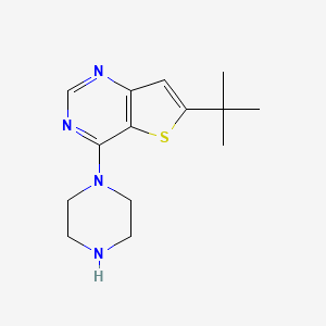 molecular formula C14H20N4S B2615943 6-t-Butyl-4-piperazinothieno[3,2-d]pyrimidine CAS No. 683274-69-3