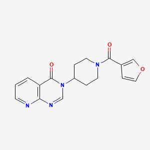 3-(1-(furan-3-carbonyl)piperidin-4-yl)pyrido[2,3-d]pyrimidin-4(3H)-one