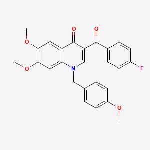 3-(4-Fluorobenzoyl)-6,7-dimethoxy-1-[(4-methoxyphenyl)methyl]quinolin-4-one