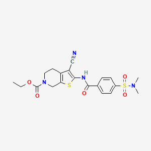 ethyl 3-cyano-2-(4-(N,N-dimethylsulfamoyl)benzamido)-4,5-dihydrothieno[2,3-c]pyridine-6(7H)-carboxylate