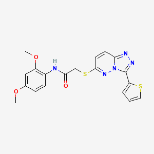 N-(2,4-dimethoxyphenyl)-2-((3-(thiophen-2-yl)-[1,2,4]triazolo[4,3-b]pyridazin-6-yl)thio)acetamide