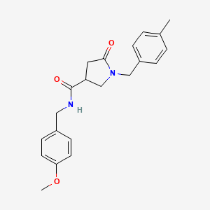 N-[(4-methoxyphenyl)methyl]-1-[(4-methylphenyl)methyl]-5-oxopyrrolidine-3-carboxamide