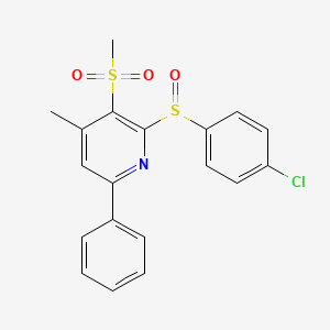 2-[(4-Chlorophenyl)sulfinyl]-4-methyl-6-phenyl-3-pyridinyl methyl sulfone