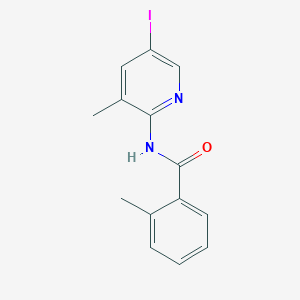 molecular formula C14H13IN2O B2615990 N-(5-iodo-3-methylpyridin-2-yl)-2-methylbenzamide CAS No. 477889-83-1