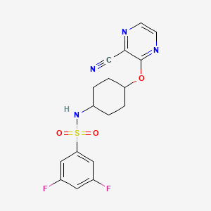 N-((1r,4r)-4-((3-cyanopyrazin-2-yl)oxy)cyclohexyl)-3,5-difluorobenzenesulfonamide