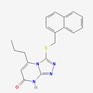 3-((naphthalen-1-ylmethyl)thio)-5-propyl-[1,2,4]triazolo[4,3-a]pyrimidin-7(8H)-one