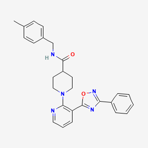 molecular formula C27H27N5O2 B2616016 1-[3-(4-ethylphenoxy)pyrazin-2-yl]-N-(2-fluorobenzyl)piperidine-4-carboxamide CAS No. 1251603-74-3