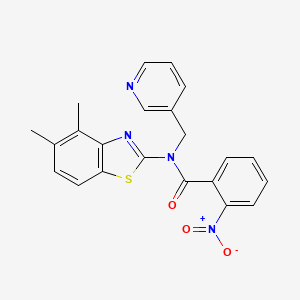 N-(4,5-dimethylbenzo[d]thiazol-2-yl)-2-nitro-N-(pyridin-3-ylmethyl)benzamide