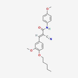 (E)-2-cyano-3-(3-methoxy-4-pentoxyphenyl)-N-(4-methoxyphenyl)prop-2-enamide