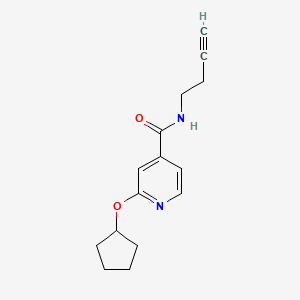 molecular formula C15H18N2O2 B2616025 N-(but-3-yn-1-yl)-2-(cyclopentyloxy)isonicotinamide CAS No. 2034618-11-4