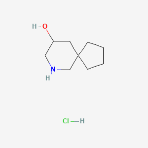 molecular formula C9H18ClNO B2616032 7-Azaspiro[4.5]decan-9-ol hydrochloride CAS No. 2225146-26-7