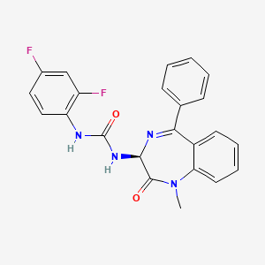 1-(1-methyl-2-oxo-5-phenyl-2,3-dihydro-1H-1,4-diazepin-3-yl)-3-(2,4-difluorophenyl)urea