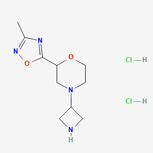 4-(Azetidin-3-yl)-2-(3-methyl-1,2,4-oxadiazol-5-yl)morpholine dihydrochloride