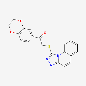2-([1,2,4]Triazolo[4,3-a]quinolin-1-ylthio)-1-(2,3-dihydrobenzo[b][1,4]dioxin-6-yl)ethanone