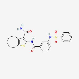 2-(3-benzenesulfonamidobenzamido)-4H,5H,6H,7H,8H-cyclohepta[b]thiophene-3-carboxamide
