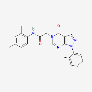 molecular formula C22H21N5O2 B2616073 N-(2,4-dimethylphenyl)-2-[1-(2-methylphenyl)-4-oxopyrazolo[3,4-d]pyrimidin-5-yl]acetamide CAS No. 895009-37-7