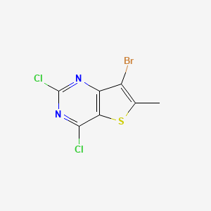molecular formula C7H3BrCl2N2S B2616085 7-Bromo-2,4-dichloro-6-methylthieno[3,2-d]pyrimidine CAS No. 1469811-06-0