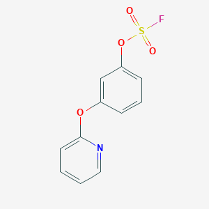 molecular formula C11H8FNO4S B2616089 2-(3-Fluorosulfonyloxyphenoxy)pyridine CAS No. 2411296-24-5