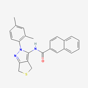 molecular formula C24H21N3OS B2616091 N-[2-(2,4-dimethylphenyl)-4,6-dihydrothieno[3,4-c]pyrazol-3-yl]naphthalene-2-carboxamide CAS No. 396722-46-6