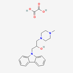 molecular formula C22H27N3O5 B2616094 1-(9H-carbazol-9-yl)-3-(4-methylpiperazin-1-yl)propan-2-ol oxalate CAS No. 1046757-75-8