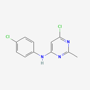 molecular formula C11H9Cl2N3 B2616096 6-chloro-N-(4-chlorophenyl)-2-methylpyrimidin-4-amine CAS No. 856976-05-1